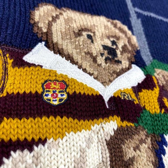 Polo Ralph Lauren Rugby Bear Knit Sweater - Picture 4 of 7